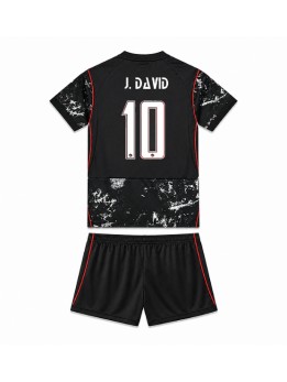 Otroški Nogometna dresi replika Kanada Jonathan David #10 Gostujoči SP 2026 Kratek rokav (+ hlače)